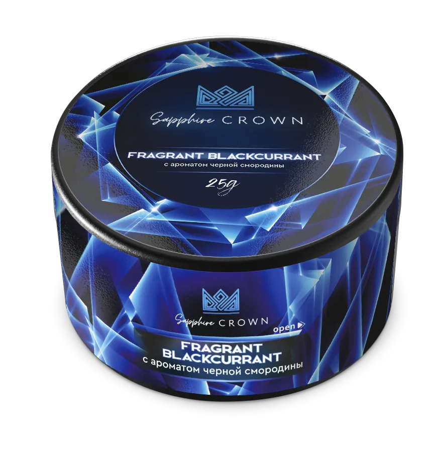 Табак для кальяна Sapphire Crown,с ароматом Fragrant Blackcurrant, 25 грамм