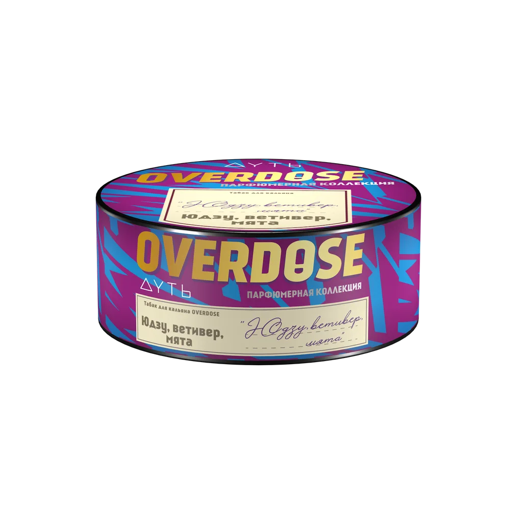 Табак для кальяна Overdose Kvazar Yuzu (Юдзу, ветивер, мята), 25г.