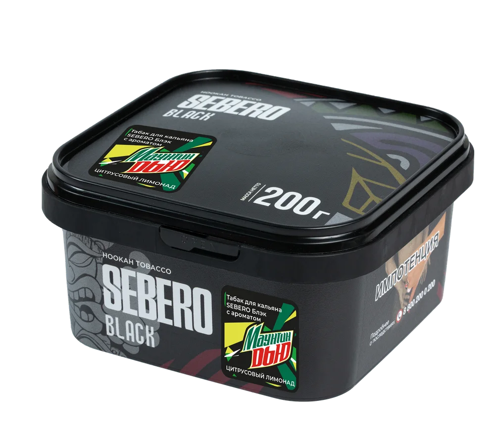Табак Sebero Black Маунтин Дью (Цитрусовый Лимонад) 200 г